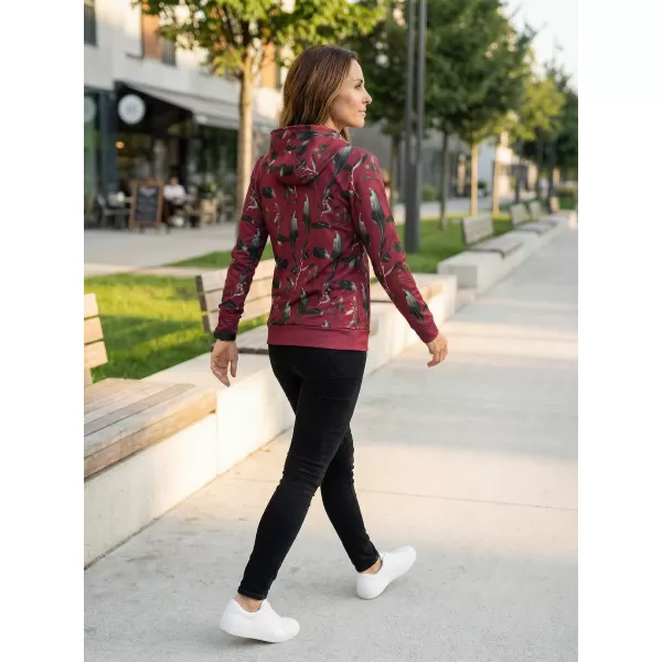  Hanorac funcțional premium pentru femei ALTISPORT VOJ/ALW026MI01 BURGUNDIA 