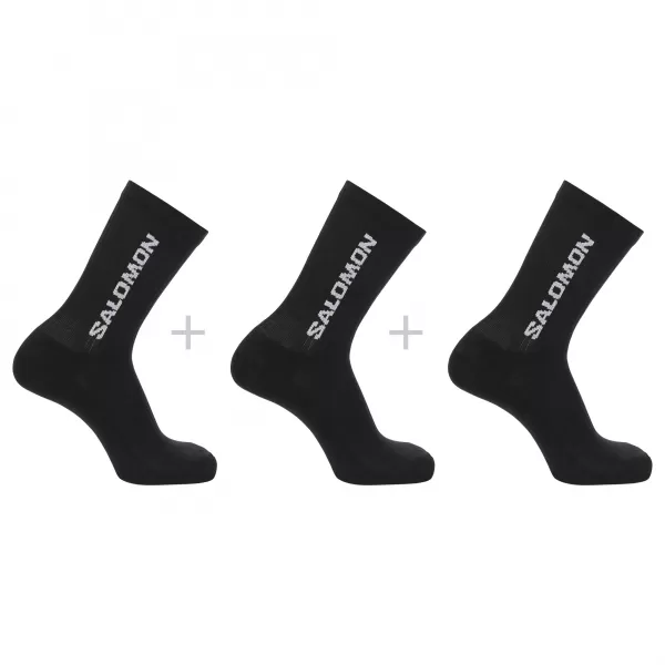  Șosete SALOMON EVERYDAY CREW 3-PACK LC2086100 NEGRU/NEGRU/NEGRU 