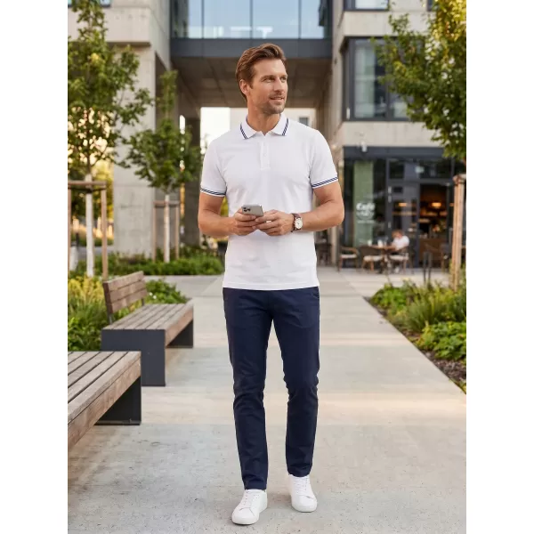  Tricou pentru bărbați cu guler ALTISPORT NoPrint NP/ALM912 ALB 