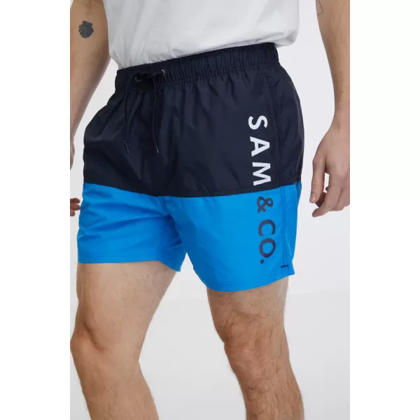  Pantaloni scurți de înot pentru bărbați SAM 73 EDUARDO MS 818 ALBASTRU STRĂLUCITOR 