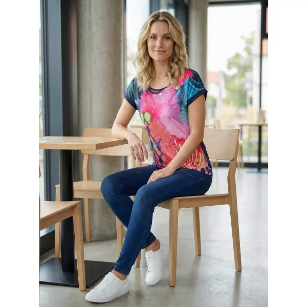  Tricou pentru femei ALTISPORT CLARETA ALBASTRU INCHIS 