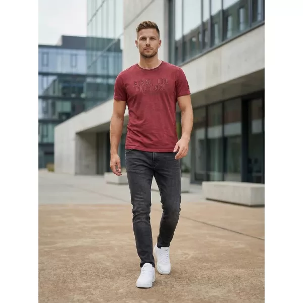  Tricou pentru bărbați KIXMI SALEM BURGUNDIA 
