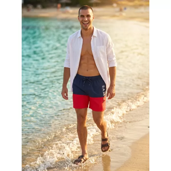  Pantaloni scurți de înot pentru bărbați SAM 73 EDUARDO MS 818 ROŞU 
