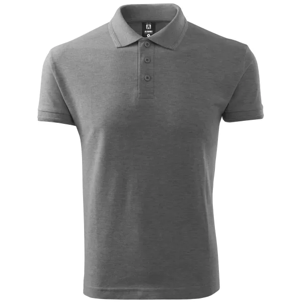  Tricou pentru bărbați cu guler ALTISPORT NoPrint NP/ALM302 EVIDENȚIERI GRI ÎNCHIS 