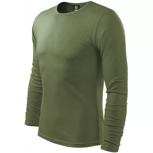  Tricou pentru bărbați cu mâneci lungi ALTISPORT NoPrint NP/ALM911 KAKI 