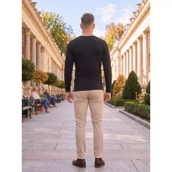  Tricou pentru bărbați cu mâneci lungi ALTISPORT NoPrint NP/ALM911 NEGRU 