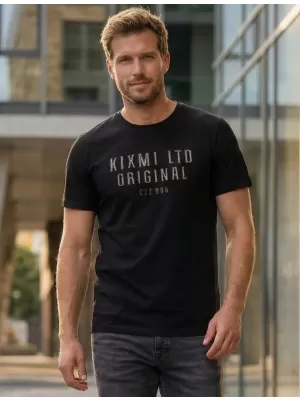Tricou pentru bărbați KIXMI SALEM NEGRU
