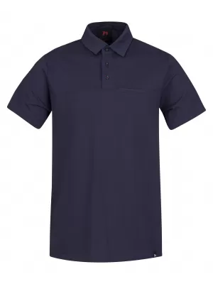 Tricou pentru bărbați cu guler HANNAH KAJAN ALBASTRU MAROCAN MEL