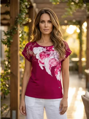 Tricou pentru femei KIXMI SAKURA Burgundia