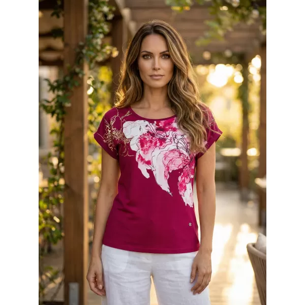  Tricou pentru femei KIXMI SAKURA Burgundia 