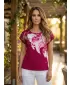 Tricou pentru femei KIXMI SAKURA Burgundia