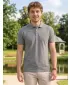 Tricou pentru bărbați cu guler ALTISPORT NoPrint NP/ALM302 EVIDENȚIERI GRI ÎNCHIS