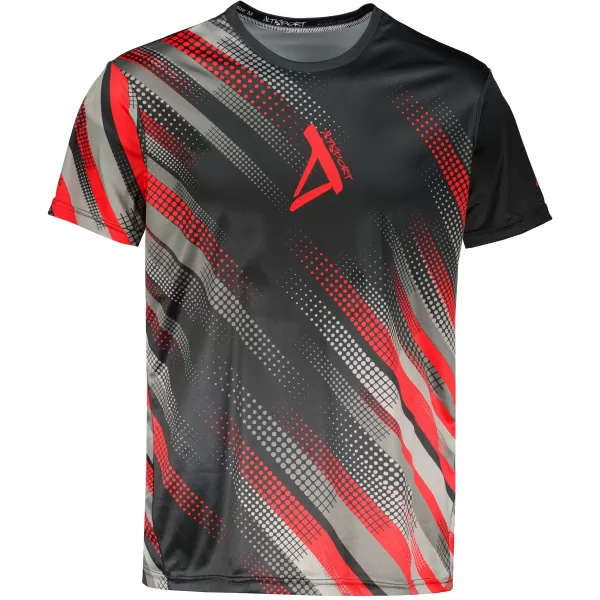  Tricou funcțional premium pentru bărbați ALTISPORT VOJ/ALM028TR01 NEGRU ȘI ROȘU 