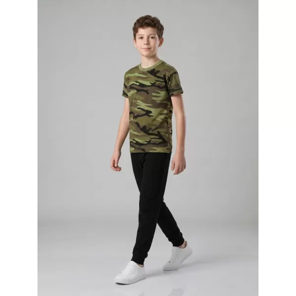  Tricou pentru copii ALTISPORT NoPrint NP/ALK941 VERDE DE CAMUFLAJ 