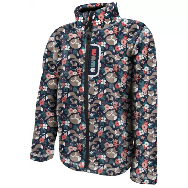  Hanorac fleece pentru copii WAMU LIŠKY ALBASTRU ÎNCHIS 