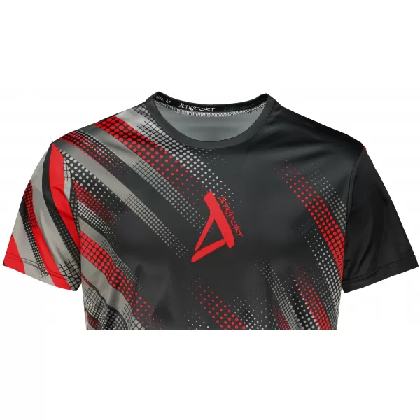  Tricou funcțional premium pentru bărbați ALTISPORT VOJ/ALM028TR01 NEGRU ȘI ROȘU 