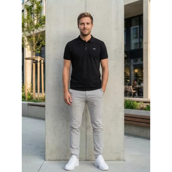 Tricou pentru bărbați KIXMI SPENCER NEGRU 