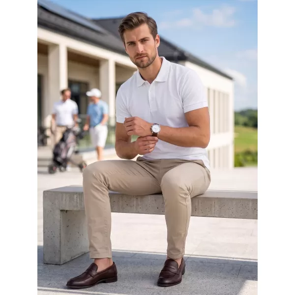  Tricou pentru bărbați cu guler ALTISPORT NoPrint NP/ALM302 ALB 