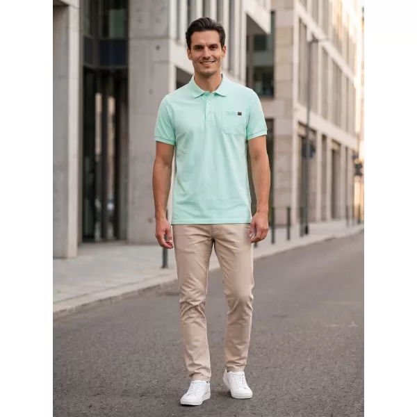  Tricou pentru bărbați cu guler SAM 73 JULIÁN MT 834 MENTĂ 
