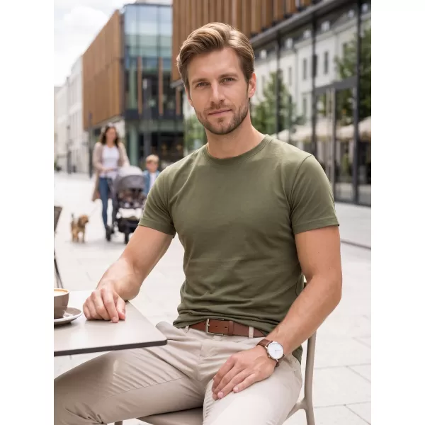  Tricou pentru bărbați ALTISPORT NoPrint NP/ALM921 MILITAR 