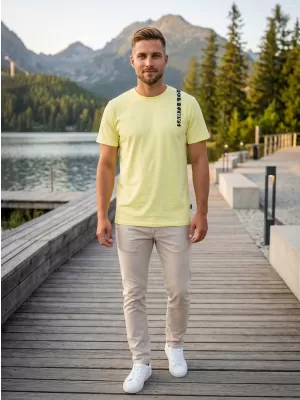 Tricou pentru bărbați SAM 73 FABIO MT 842 GALBEN DESCHIS