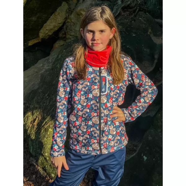  Hanorac fleece pentru copii WAMU LIŠKY ALBASTRU ÎNCHIS 