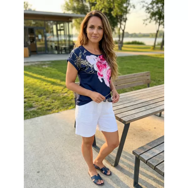  Tricou pentru femei KIXMI SAKURA ALBASTRU INCHIS 