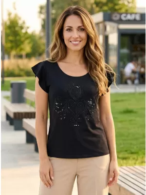 Tricou pentru femei KIXMI SAMMI NEGRU