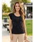 Tricou pentru femei KIXMI SAMMI NEGRU