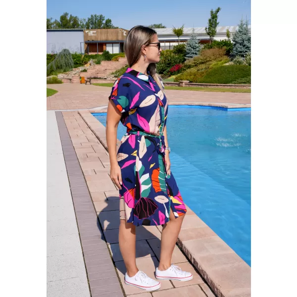  Rochie KIXMI SHANON ALBASTRU INCHIS 
