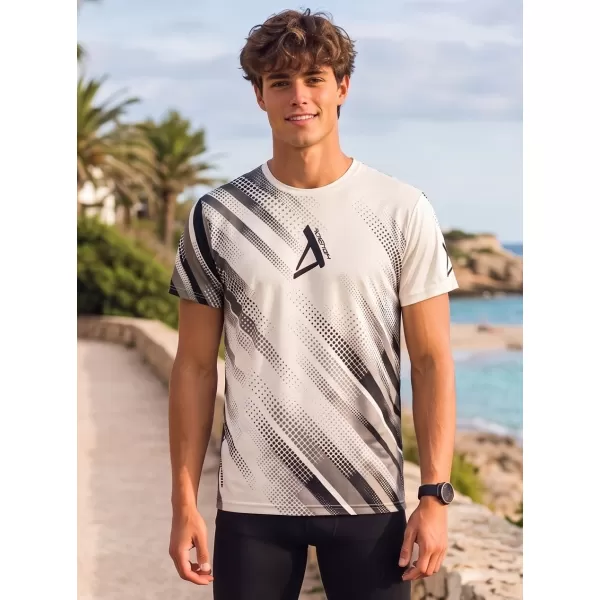  Tricou funcțional premium pentru bărbați ALTISPORT VOJ/ALM028TR01 ALB-NEGRU 