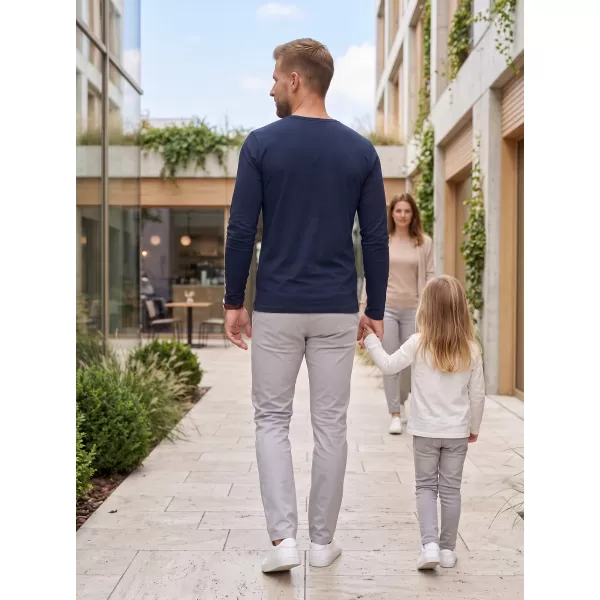  Tricou pentru bărbați cu mâneci lungi ALTISPORT NoPrint NP/ALM911 ALBASTRU MARIN 