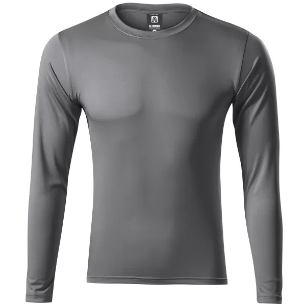  Tricou funcțional pentru bărbați cu mâneci lungi ALTISPORT NoPrint NP/ALM861 GRI OȚEL 