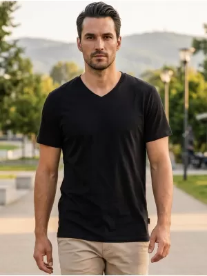 Tricou pentru bărbați SAM 73 FIDEL MT 844 NEGRU
