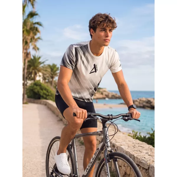 Tricou funcțional premium pentru bărbați ALTISPORT VOJ/ALM028TR01 ALB-NEGRU 