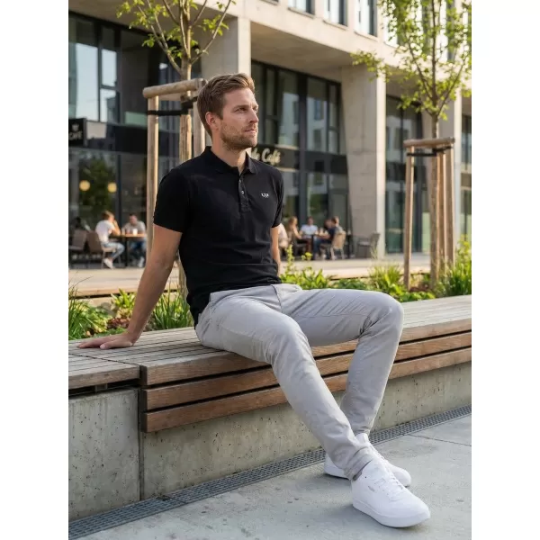  Tricou pentru bărbați KIXMI SPENCER NEGRU 