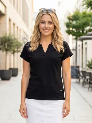 Tricou pentru femei KIXMI SELENA NEGRU