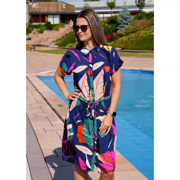  Rochie KIXMI SHANON ALBASTRU INCHIS 