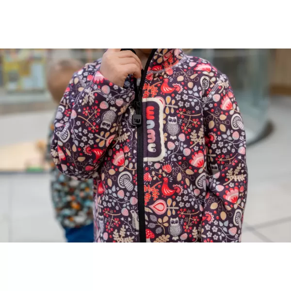  Hanorac fleece pentru copii WAMU SOVA VIOLET 