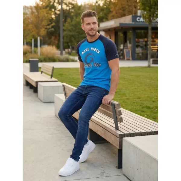  Tricou pentru bărbați SAM 73 ESTEBAN MT 841 ALBASTRU STRĂLUCITOR 