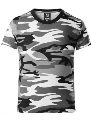 Tricou pentru copii ALTISPORT NoPrint NP/ALK941 GRI CAMUFLAJ