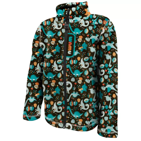  Hanorac fleece pentru copii WAMU DINOSAUŘI MARO-NEGRU 