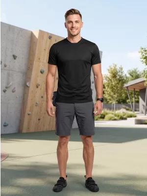 Tricou funcțional pentru bărbați ALTISPORT NoPrint NP/ALM421 NEGRU