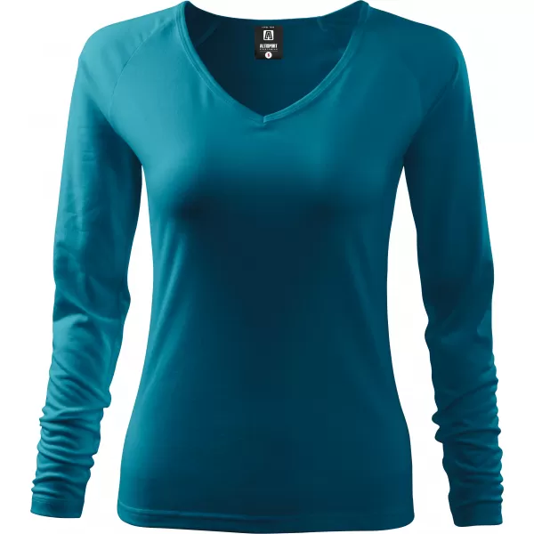  Tricou de damă cu mâneci lungi ALTISPORT NoPrint NP/ALW721 TURCOAZ ÎNCHIS 