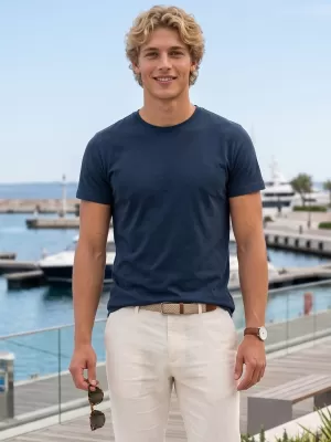 Tricou pentru bărbați ALTISPORT NoPrint NP/ALM921 ALBASTRU MARIN