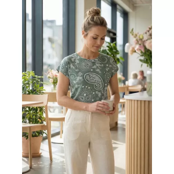  Tricou pentru femei SAM 73 MARGARITA WT 903 GRI VERZUI 