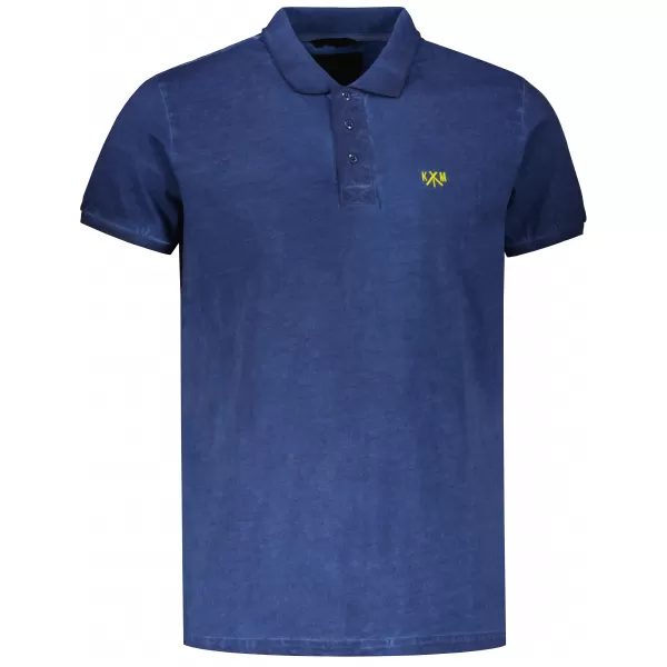  Tricou pentru bărbați KIXMI SPENCER ALBASTRU ÎNCHIS/VERDE 