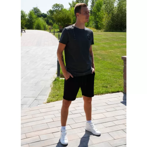  Tricou pentru bărbați KIXMI SIMEON GRI INCHIS 