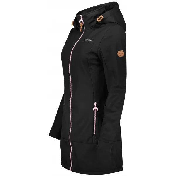  Palton softshell dama ALTISPORT CIARA NEGRU ROZ 