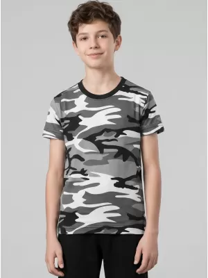 Tricou pentru copii ALTISPORT NoPrint NP/ALK941 GRI CAMUFLAJ